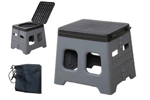 Darrahopens Outdoor Recreation > Camping > Portable Toilets & Showers Portable Folding Toilet for Camping & Travel - Grey