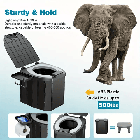 Darrahopens Outdoor Recreation > Camping > Portable Toilets & Showers Portable folding toilets with PU seat cushions and portable toilets with covers, suitable for RVS, cars, camping and hiking