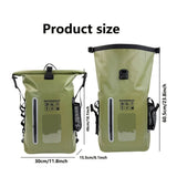 Darrahopens Outdoor Recreation > Camping > Portable Toilets & Showers waterproof backpack, dry-wet separation, outdoor sports backpack, fishing backpack, camping backpack, canyoning backpack, swimming backpack, rafting backpack, waterproof gear, Australia outdoor backpack, hiking backpack water resistant - Black - Size 25L