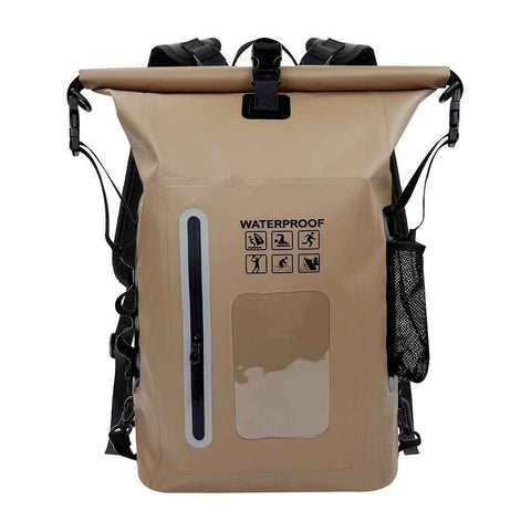 Darrahopens Outdoor Recreation > Camping > Portable Toilets & Showers waterproof backpack, dry-wet separation, outdoor sports backpack, fishing backpack, camping backpack, canyoning backpack, swimming backpack, rafting backpack, waterproof gear, Australia outdoor backpack, hiking backpack water resistant - Camel - Size 25L