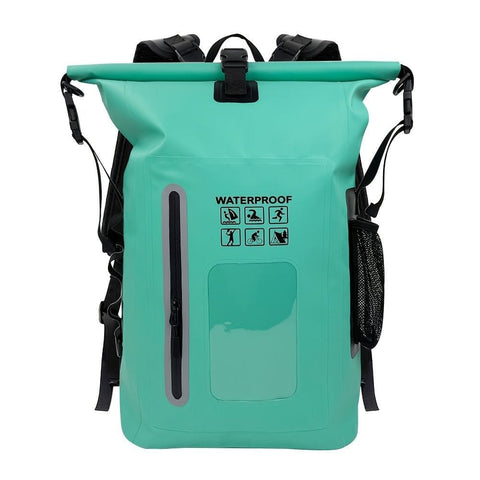Darrahopens Outdoor Recreation > Camping > Portable Toilets & Showers waterproof backpack, dry-wet separation, outdoor sports backpack, fishing backpack, camping backpack, canyoning backpack, swimming backpack, rafting backpack, waterproof gear, Australia outdoor backpack, hiking backpack water resistant - Cyan - Size 25L