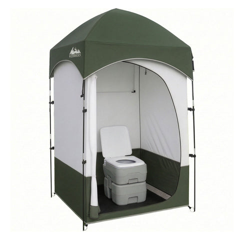 Darrahopens Outdoor Recreation > Camping > Portable Toilets & Showers Weisshorn 20L Portable Camping Toilet Shower Tent Changing Room Outdoor Loo Set