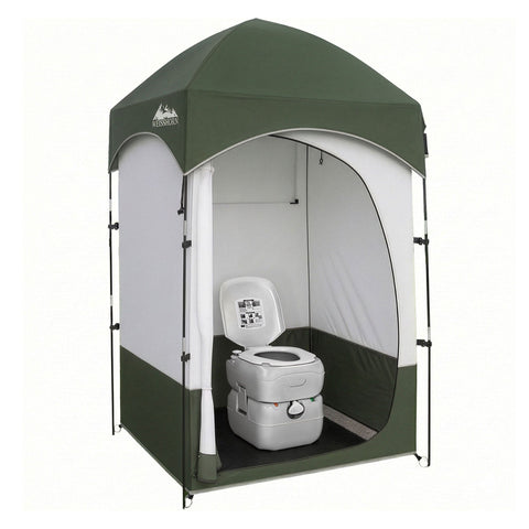 Darrahopens Outdoor Recreation > Camping > Portable Toilets & Showers Weisshorn 22L Portable Camping Toilet Shower Tent Changing Room Outdoor Loo Set