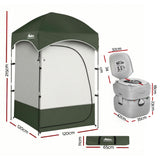 Darrahopens Outdoor Recreation > Camping > Portable Toilets & Showers Weisshorn 22L Portable Camping Toilet Shower Tent Changing Room Outdoor Loo Set