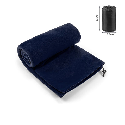 Darrahopens Outdoor Recreation > Camping > Sleeping Bags Dark Blue Versatile Double-Sided Fleece Bag Liner - Lightweight & Portable Travel Blanket for Camping & Outdoors