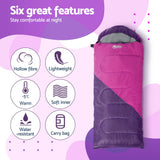 Darrahopens Outdoor Recreation > Camping > Sleeping Bags Weisshorn Sleeping Bag Set of 2 Kids Single 172cm Thermal Camping Hiking