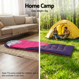 Darrahopens Outdoor Recreation > Camping > Sleeping Bags Weisshorn Sleeping Bag Single 213cm Thermal Camping Hiking Pink