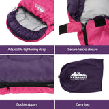 Darrahopens Outdoor Recreation > Camping > Sleeping Bags Weisshorn Sleeping Bag Single 213cm Thermal Camping Hiking Pink