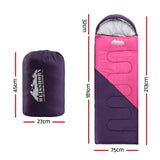 Darrahopens Outdoor Recreation > Camping > Sleeping Bags Weisshorn Sleeping Bag Single 213cm Thermal Camping Hiking Pink
