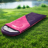 Darrahopens Outdoor Recreation > Camping > Sleeping Bags Weisshorn Sleeping Bag Single 213cm Thermal Camping Hiking Pink