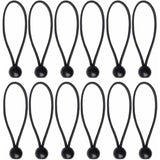Darrahopens Outdoor Recreation > Camping > Tents 12 pcs Black Tarpaulin Bungees Balls Tarp Bungee Cord For Banner, Tarpaulins, Pavilions, Tents, Tent Bungee Hooks,