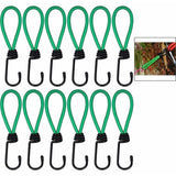 Darrahopens Outdoor Recreation > Camping > Tents 16 Pieces Rubber Straps with Hooks, Tent Rubber Hook, Camping Tent Hook Rubber Strap, for Camping, Tarpaulins, Awnings, Tents--Green
