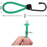 Darrahopens Outdoor Recreation > Camping > Tents 16 Pieces Rubber Straps with Hooks, Tent Rubber Hook, Camping Tent Hook Rubber Strap, for Camping, Tarpaulins, Awnings, Tents--Green