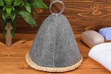 Darrahopens Outdoor Recreation > Camping > Tents 2-Pack Felt Sauna Hats - Quick Dry Bath Caps for Spa & Swimming (23x25cm)