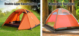 Darrahopens Outdoor Recreation > Camping > Tents 2 Person Portable Outdoor Lightweight Cycling Hiking Backpacking Camping Waterproof Tent - Orange
