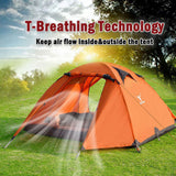 Darrahopens Outdoor Recreation > Camping > Tents 2 Person Portable Outdoor Lightweight Cycling Hiking Backpacking Camping Waterproof Tent - Orange