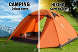 Darrahopens Outdoor Recreation > Camping > Tents 2 Person Portable Outdoor Lightweight Cycling Hiking Backpacking Camping Waterproof Tent - Orange