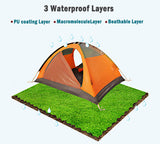 Darrahopens Outdoor Recreation > Camping > Tents 2 Person Portable Outdoor Lightweight Cycling Hiking Backpacking Camping Waterproof Tent - Orange