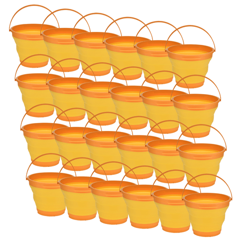 Darrahopens Outdoor Recreation > Camping > Tents 24x 7L Foldable Collapsible Silicone Bucket for Hiking/Camp/Fishing Bulk -Orange In Australia - Darrahopens