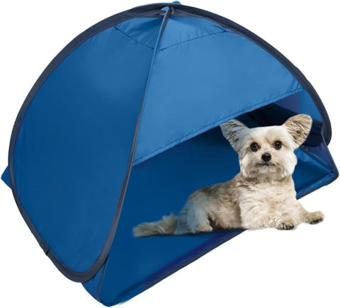 Darrahopens Outdoor Recreation > Camping > Tents Beach Shelter Blue Portable Pop-up Tent Anti-UV Windproof for Small Pets Dogs Cats