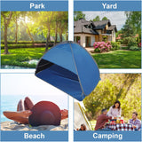 Darrahopens Outdoor Recreation > Camping > Tents Beach Shelter Blue Portable Pop-up Tent Anti-UV Windproof for Small Pets Dogs Cats