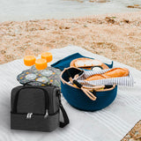 Darrahopens Outdoor Recreation > Camping > Tents Lunch Bag for Women and Men - Reusable, Leakproof, and Insulated Double Deck Design for Picnic, Hiking, Beach, Work and Office Use