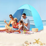 Darrahopens Outdoor Recreation > Camping > Tents Pop Up Beach Tent: 3-4 Person UPF 50+ Sun Shelter with Carry Bag – Quick-Setup Shade for Beach/Camping(XL)