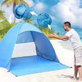 Darrahopens Outdoor Recreation > Camping > Tents Pop Up Beach Tent: 3-4 Person UPF 50+ Sun Shelter with Carry Bag – Quick-Setup Shade for Beach/Camping(XL)