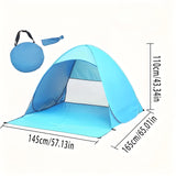 Darrahopens Outdoor Recreation > Camping > Tents Pop Up Beach Tent: 3-4 Person UPF 50+ Sun Shelter with Carry Bag – Quick-Setup Shade for Beach/Camping(XL)