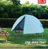 Darrahopens Outdoor Recreation > Camping > Tents Single Person Off-Ground Camping Tent Portable Folding Bed Cover with Mosquito Net UV-Resistant Fishing Tent Black