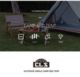 Darrahopens Outdoor Recreation > Camping > Tents Single Person Off-Ground Camping Tent Portable Folding Bed Cover with Mosquito Net UV-Resistant Fishing Tent Blue