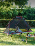 Darrahopens Outdoor Recreation > Camping > Tents Single Person Off-Ground Camping Tent Portable Folding Bed Cover with Mosquito Net UV-Resistant Fishing Tent Blue