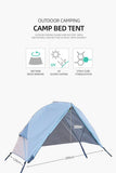 Darrahopens Outdoor Recreation > Camping > Tents Single Person Off-Ground Camping Tent Portable Folding Bed Cover with Mosquito Net UV-Resistant Fishing Tent Blue