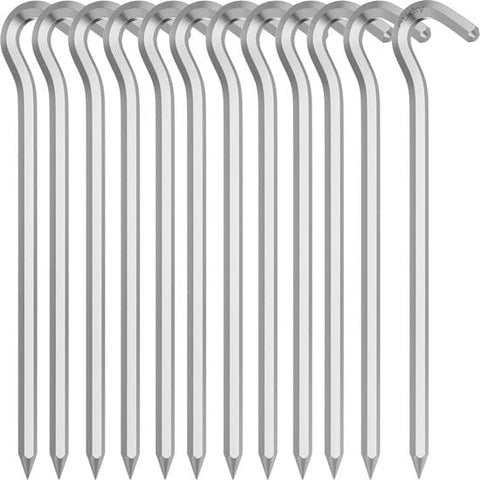 Darrahopens Outdoor Recreation > Camping > Tents Tent peg - 8 cm / 7 inch - Metal aluminum awning peg - Camping peg Tent anchor - Silver