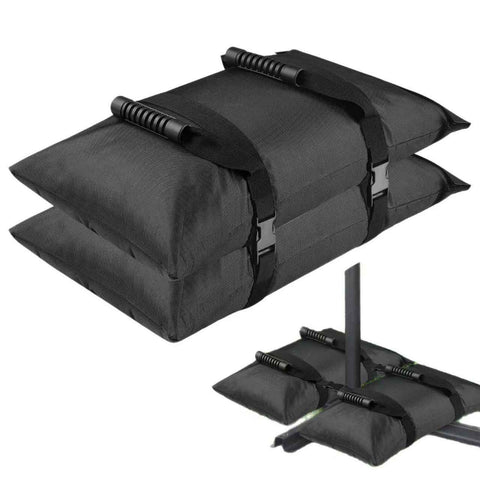 Darrahopens Outdoor Recreation > Camping > Tents Umbrella Base Weights Sand Bags, 2 Pack 45lbs Fillable Weight Bags to Hold Things Down, Black Weighted Base Sandbags for Outdoor Furniture Patio Cantilever Umbrellas Stand (Without Sand)