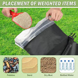 Darrahopens Outdoor Recreation > Camping > Tents Umbrella Base Weights Sand Bags, 2 Pack 45lbs Fillable Weight Bags to Hold Things Down, Black Weighted Base Sandbags for Outdoor Furniture Patio Cantilever Umbrellas Stand (Without Sand)