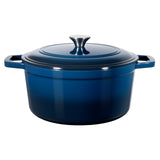 Darrahopens Outdoor Recreation > Camping > Tents VEVOR Enameled Cast Iron Dutch Oven, 5.7L Pot with Lid and Dual Handles, Heavy-Duty Durable Cookware Pan, Oven Induction Compatible up to 260 ℃, for Braising, Stews, Roasting, Bread Baking, Blue