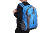 Darrahopens Outdoor Recreation > Camping > Tents Water-resistant Hiking Backpack Travel Camping Nylon Outdoor Bag for Men and Women -Blue