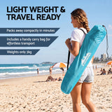 Darrahopens Outdoor Recreation > Camping > Tents Weisshorn Beach Tent 3-4 Person Pop Up Sun Shade UPF 50 Automatic Outdoor Blue In Australia - Darrahopens