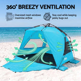 Darrahopens Outdoor Recreation > Camping > Tents Weisshorn Beach Tent 3-4 Person Pop Up Sun Shade UPF 50 Automatic Outdoor Blue In Australia - Darrahopens