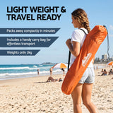 Darrahopens Outdoor Recreation > Camping > Tents Weisshorn Beach Tent 3-4 Person Pop Up Sun Shade UPF 50 Automatic Outdoor Orange In Australia - Darrahopens