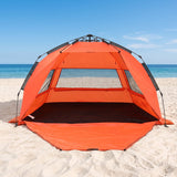 Darrahopens Outdoor Recreation > Camping > Tents Weisshorn Beach Tent 3-4 Person Pop Up Sun Shade UPF 50 Automatic Outdoor Orange In Australia - Darrahopens