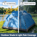 Darrahopens Outdoor Recreation > Camping > Tents Weisshorn Camping Tent Instant Tent Pop up 2 Person Outdoor Hiking Tents Hiking Blue