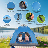 Darrahopens Outdoor Recreation > Camping > Tents Weisshorn Camping Tent Instant Tent Pop up 2 Person Outdoor Hiking Tents Hiking Blue