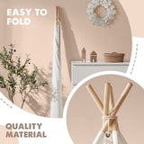 Darrahopens Outdoor Recreation > Camping > Tents Xxl Kids Play Teepee Tent Indoor Boho Tent Foldable Tipi With Window/Pompom/Mat