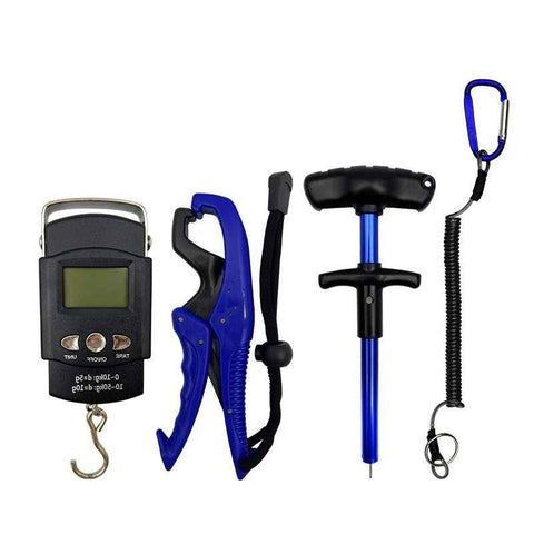 Darrahopens Outdoor Recreation > Fishing > Fishing Tackle 4 pack Fishing Tool Kit Fishing Pliers Fish Gripper Fishing Scale Fish Grip Tools Set Saltwater Resistant Fishing Gear