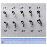 Darrahopens Outdoor Recreation > Fishing > Fishing Tackle 50pcs Fishing Rod Guide Tip Repair Kit Set Rings Guide Replacement Parts Tools