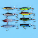 Darrahopens Outdoor Recreation > Fishing > Fishing Tackle 8pcs Whopper Plopper 11cm 15g Floating Popper Fishing Lure Artificial Hard Bait Wobbler Rotating Ta