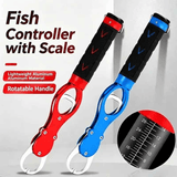 Darrahopens Outdoor Recreation > Fishing > Fishing Tackle Aluminum Alloy Fish Control & Weighing Tool – Curved Jaw Anti-slip Lock, 18KG Instant Reading Scale(BLUE)