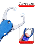 Darrahopens Outdoor Recreation > Fishing > Fishing Tackle Aluminum Alloy Fish Control & Weighing Tool – Curved Jaw Anti-slip Lock, 18KG Instant Reading Scale(BLUE)